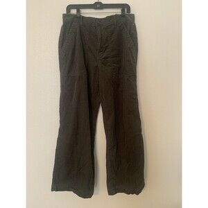 Weatherproof Vintage Pants Adult Womens Size 14 Olive Green Corduroy Wide-Leg